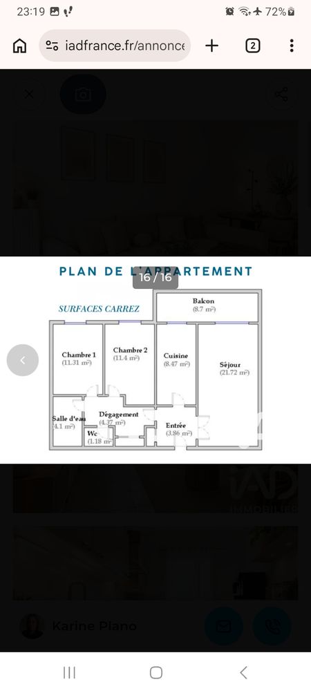 Appart T3 très bien situé