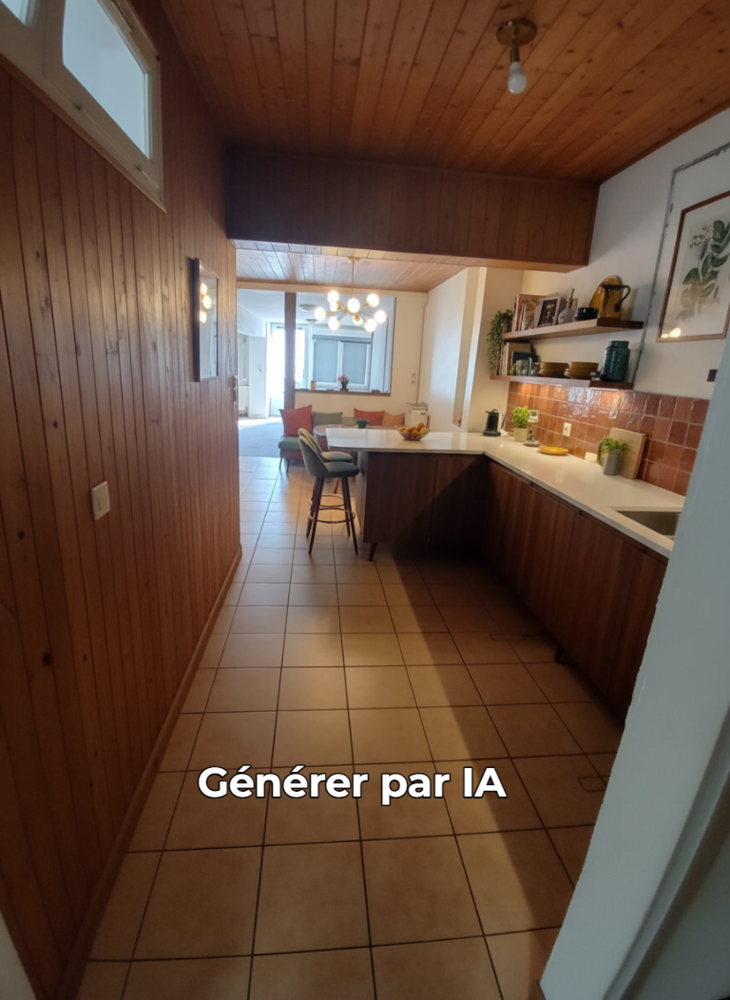 Maison de ville 4 pièces de 99m2 St Maurice/Aveyron + jardin