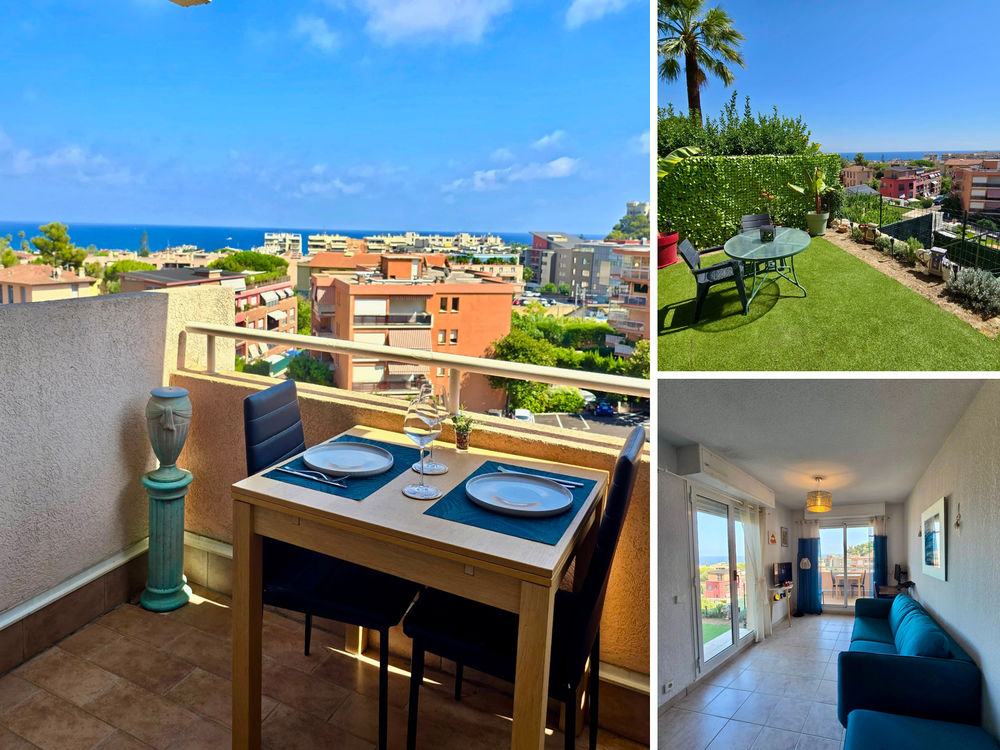 T2 lumineux avec vue mer, jardin, terrasse et parking