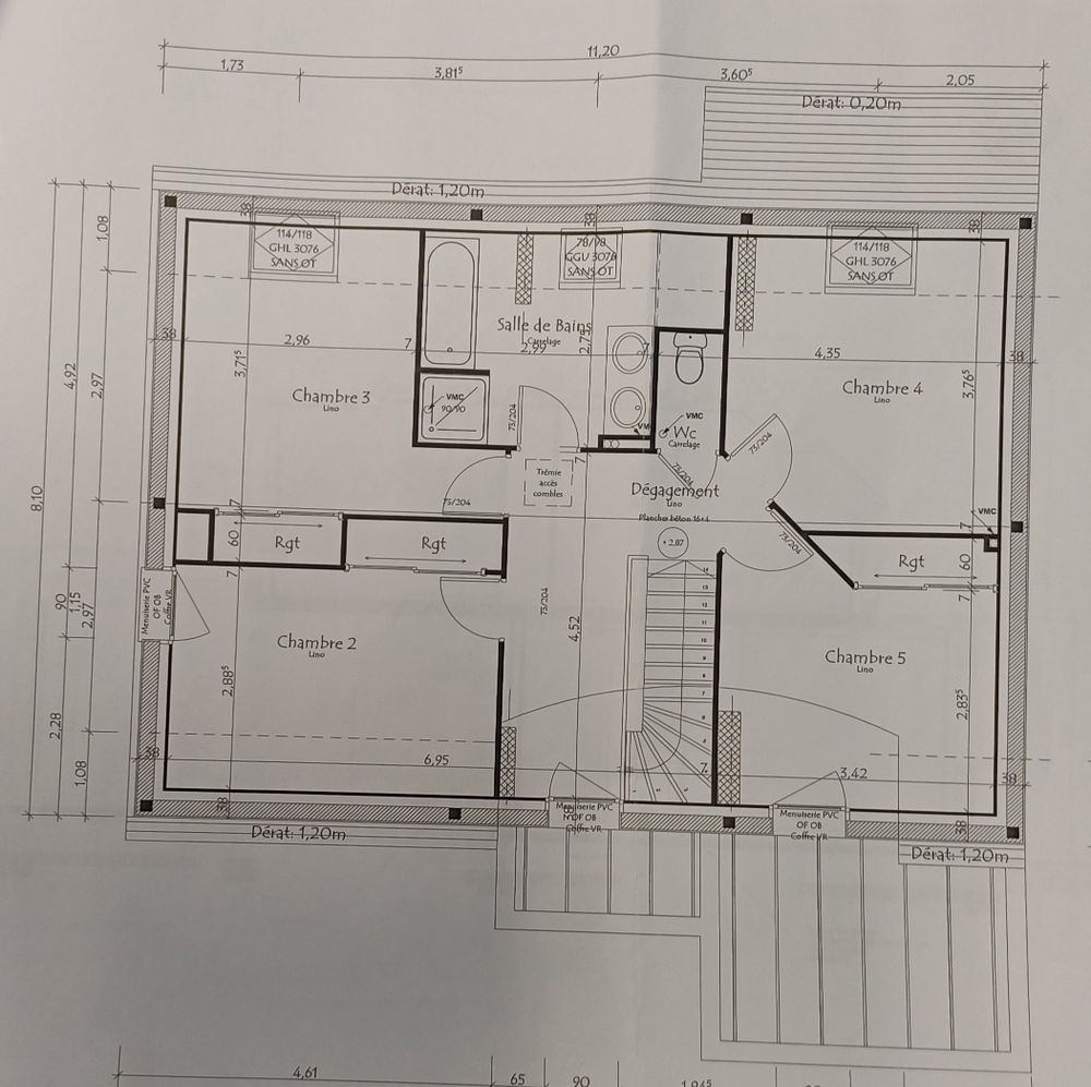 Maison récente 2016 129m² 5 chambres - garage - terrain clos