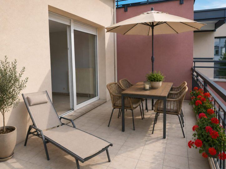 COLMAR - Beau F3 de 68m2 - Terrasse 11.6m2 - Garage privatif