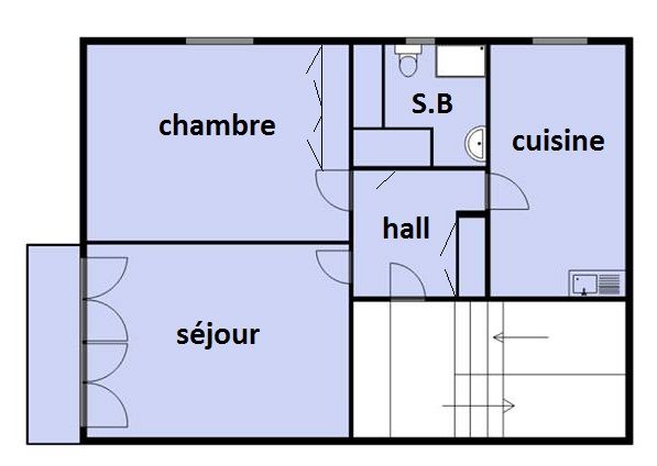 quartier beaulieu la palle t2 43 m 2 loyer hors charges 380