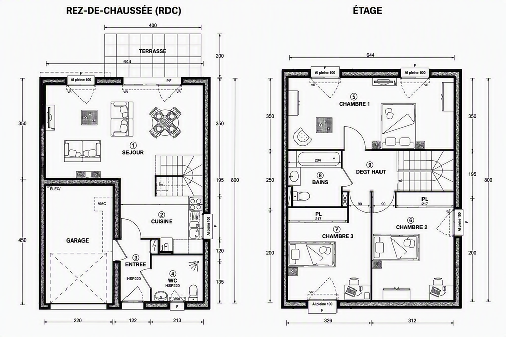 Maison 4 pièces 96m²