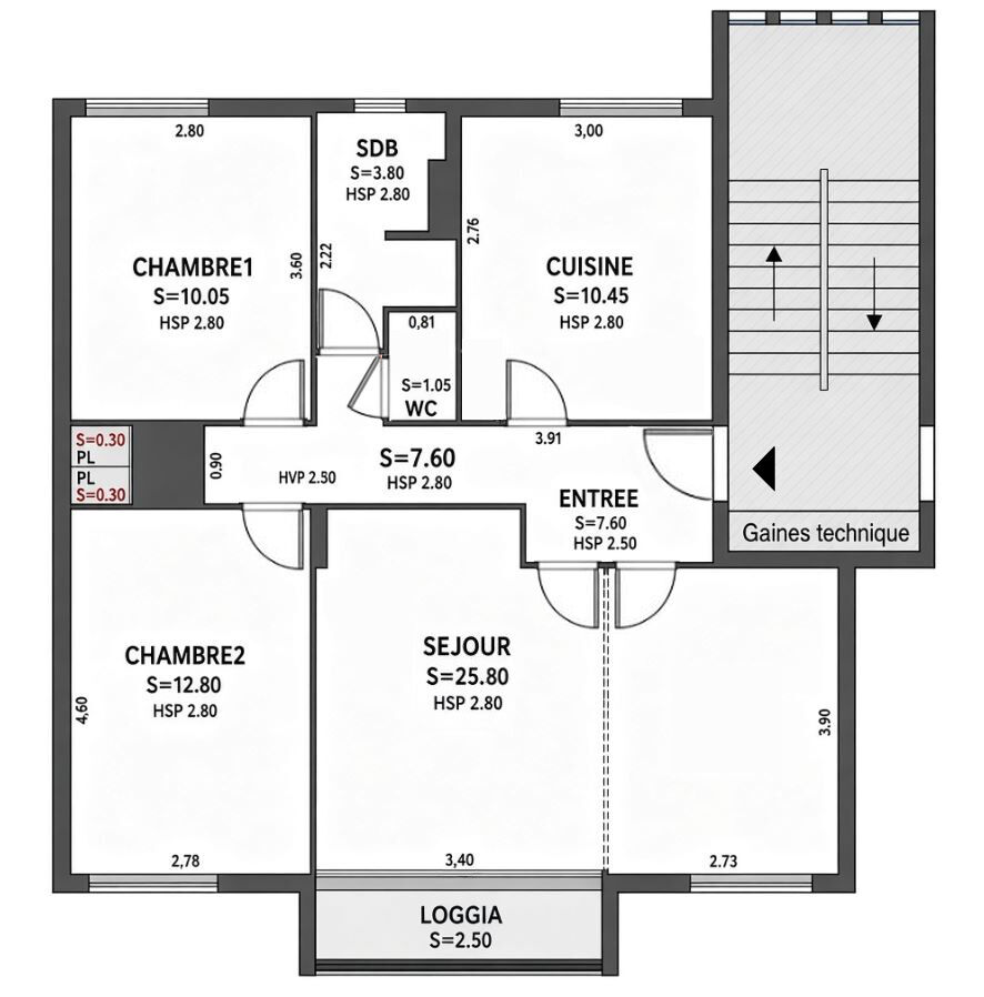 Appartement traversant 75 m² ? Lyon 9e / Au pied métro D