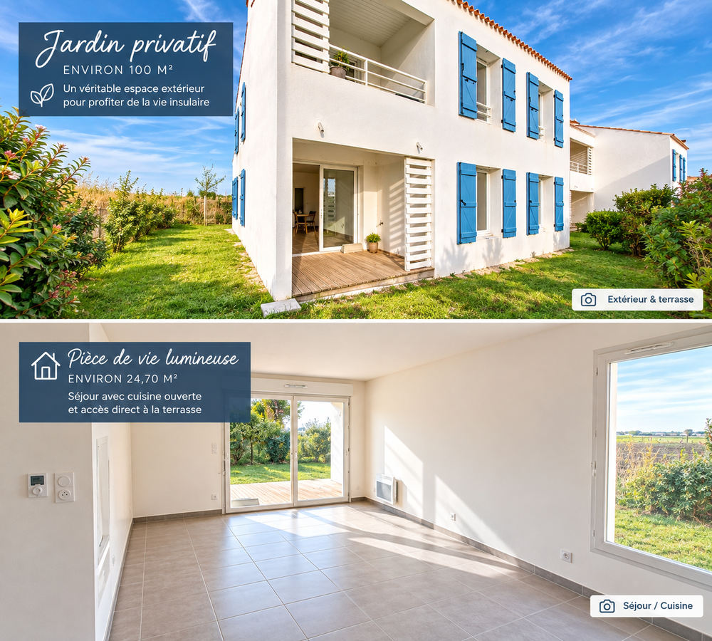 NOIRMOUTIER-EN-L'ÎLE ? Appartement 3 pièces de 62,69 m²