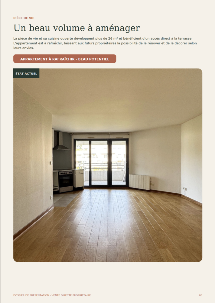 T3 lumineux - terrasse et balcon - Lyon 2 Confluence - 61m2