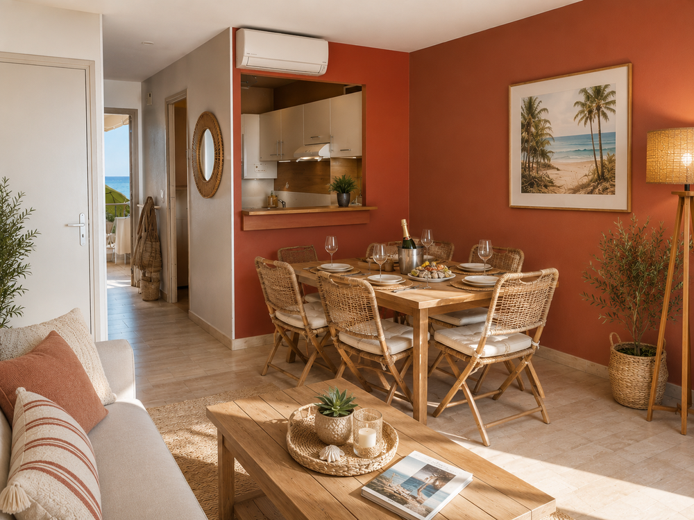 RARE ! F3- 65 m²- 1ère ligne, avec terrasse et vue mer