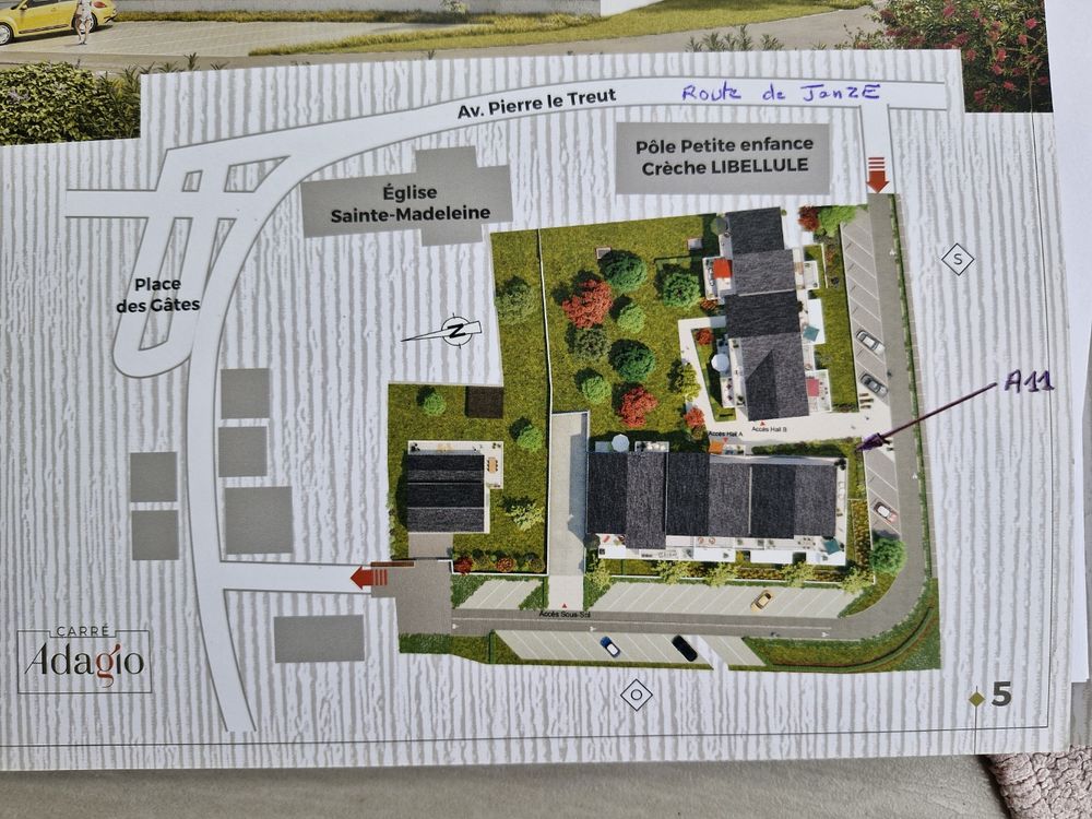T3* récent , 76 m2 ,terrass.18 m2 ,Centre Chateaugiron