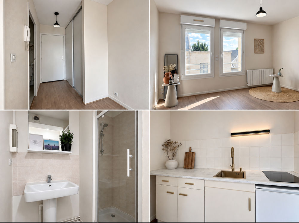 Studio rénové de 23,5 m² - Caen centre ville, rue Caponière