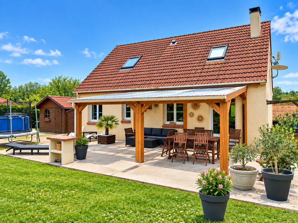 Maison dans village tranquille