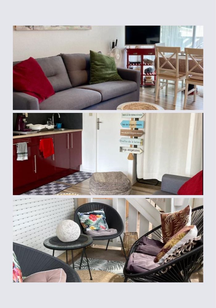 Appartement studio cabine 24m2, avec terrasse couverte 8 m2,