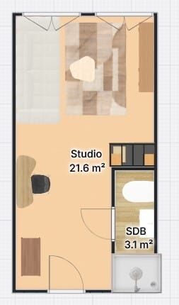 Direct particulier plateau de 25 m² Lyon 3