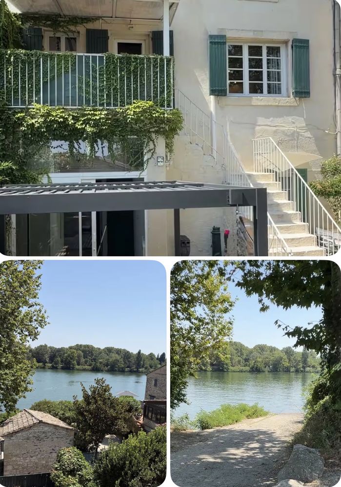 Maison de ville avec extérieur et vue sur le Rhône
