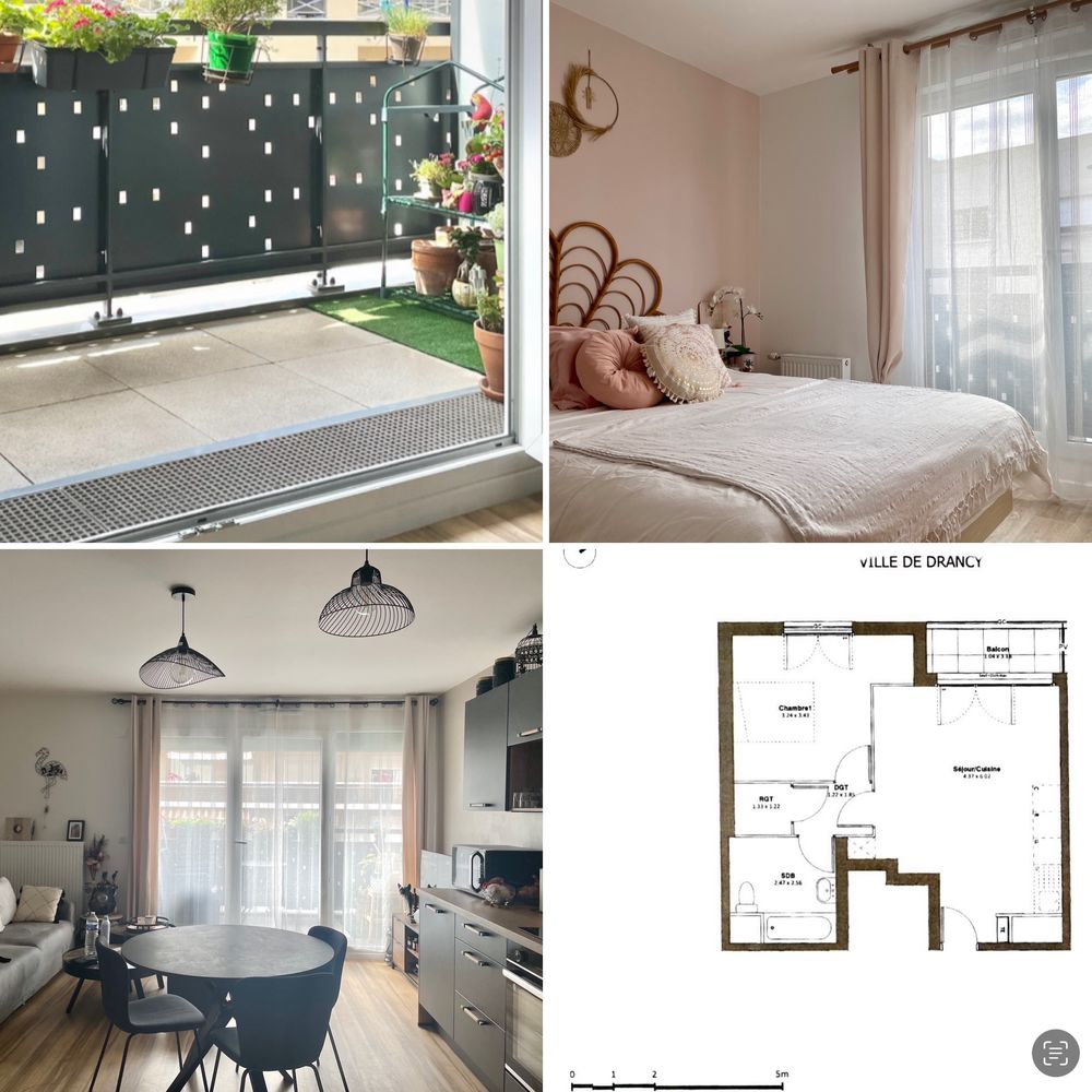 Récent T2 44 m2 avec Balcon - proche rer B Drancy