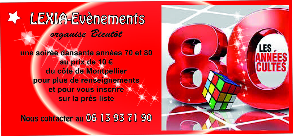 Soir&eacute;es dansantes ann&eacute;es 70-80 0 34820 Teyran