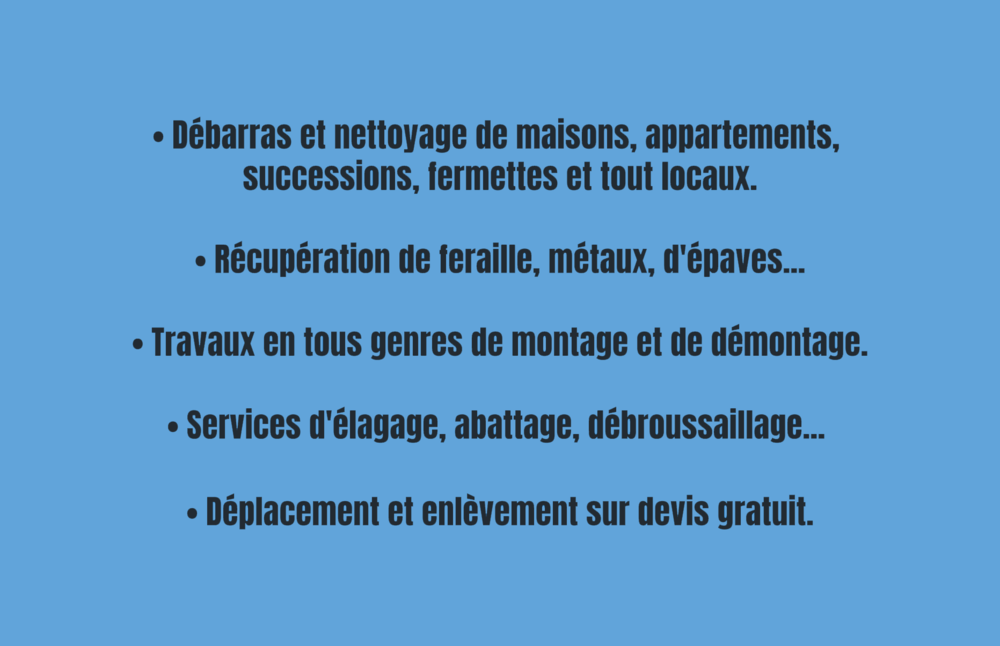 Service ferrailleur /d&eacute;barras maison 0 62910 Houlle