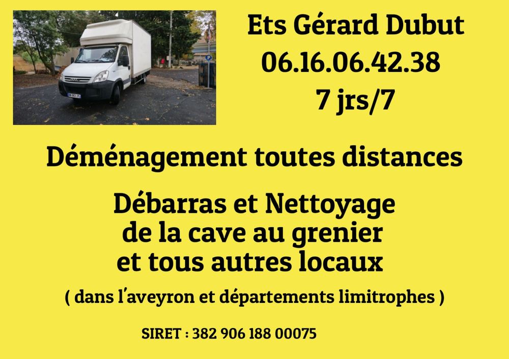 D&eacute;m&eacute;nagement et d&eacute;barras 0 12500 Saint-c�me-d'olt