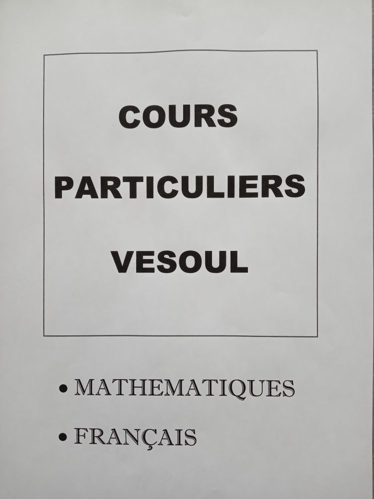 SOUTIEN SCOLAIRE VESOUL 0 70000 Vesoul