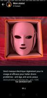 Masque électrique régénérant visage, traite divers problème. 0 97110 Pointe--pitre