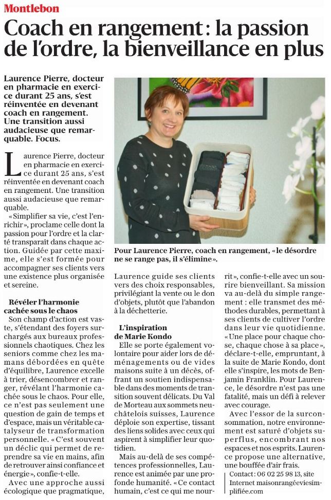 COACH EN RANGEMENT,AIDE AU TRI,DESENCOMBREMEN,ORGANISATION 0 25500 Montlebon