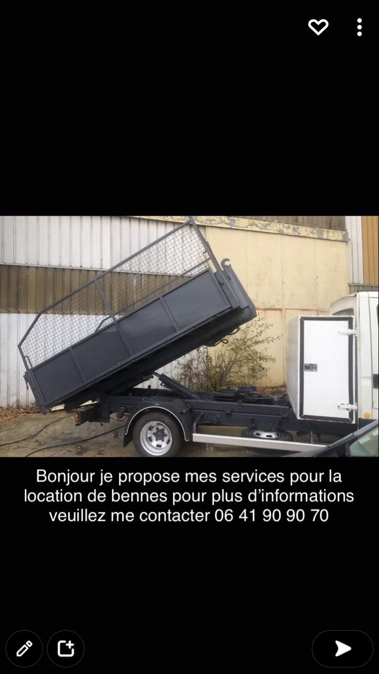 Bonjour je vous propose mes services de benne 0 77400 Lagny-sur-marne