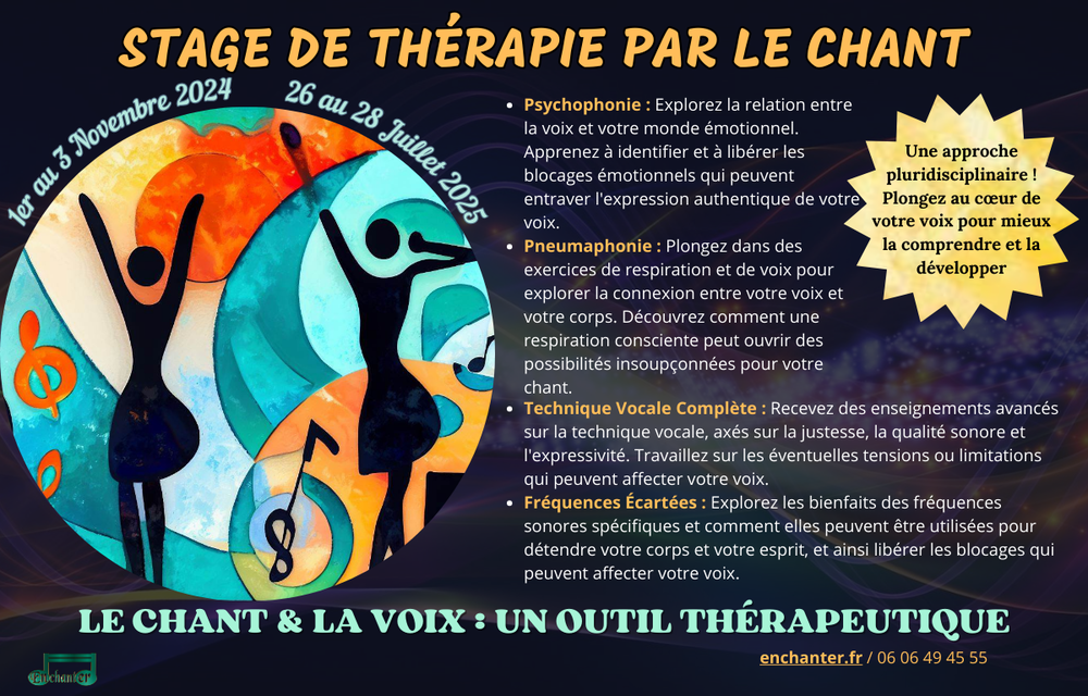 Stage de Chant Th&eacute;rapie et de Vocologie Novembre 2024 0 31460 Mascarville