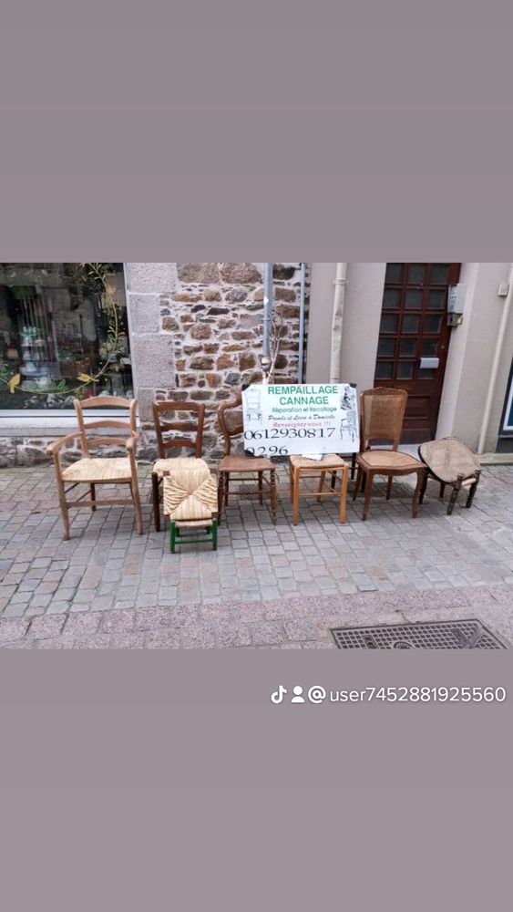 Rempaillage cannage de chaise 0 22460 Uzel