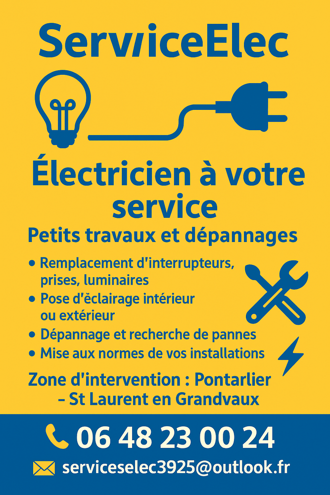 &eacute;lectricit&eacute; 0 25300 Pontarlier