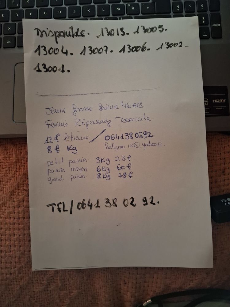 garde de nuits 50 euros par jour 
Cordialement. 0 13015 Marseille