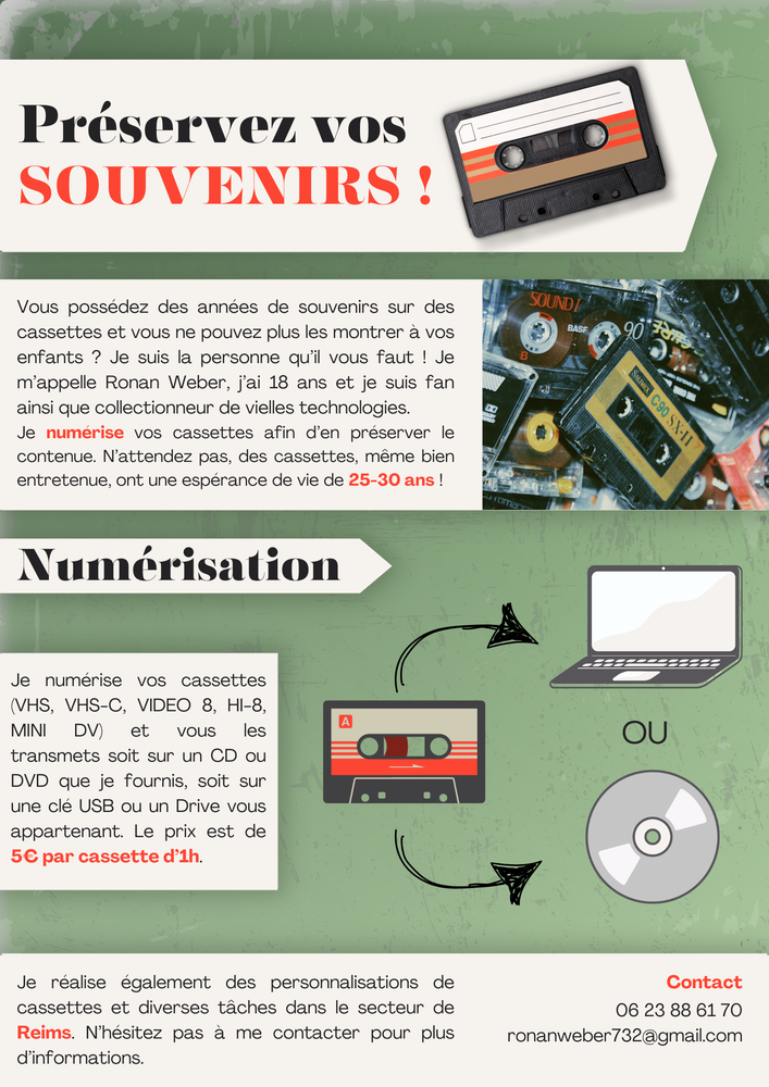Num&eacute;risation de cassettes 0 
