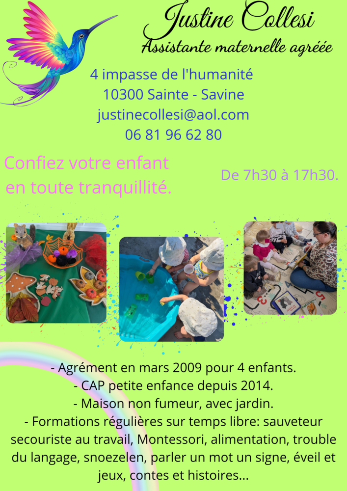 Assistante maternelle agr&eacute;&eacute;e 0 10300 Sainte-savine