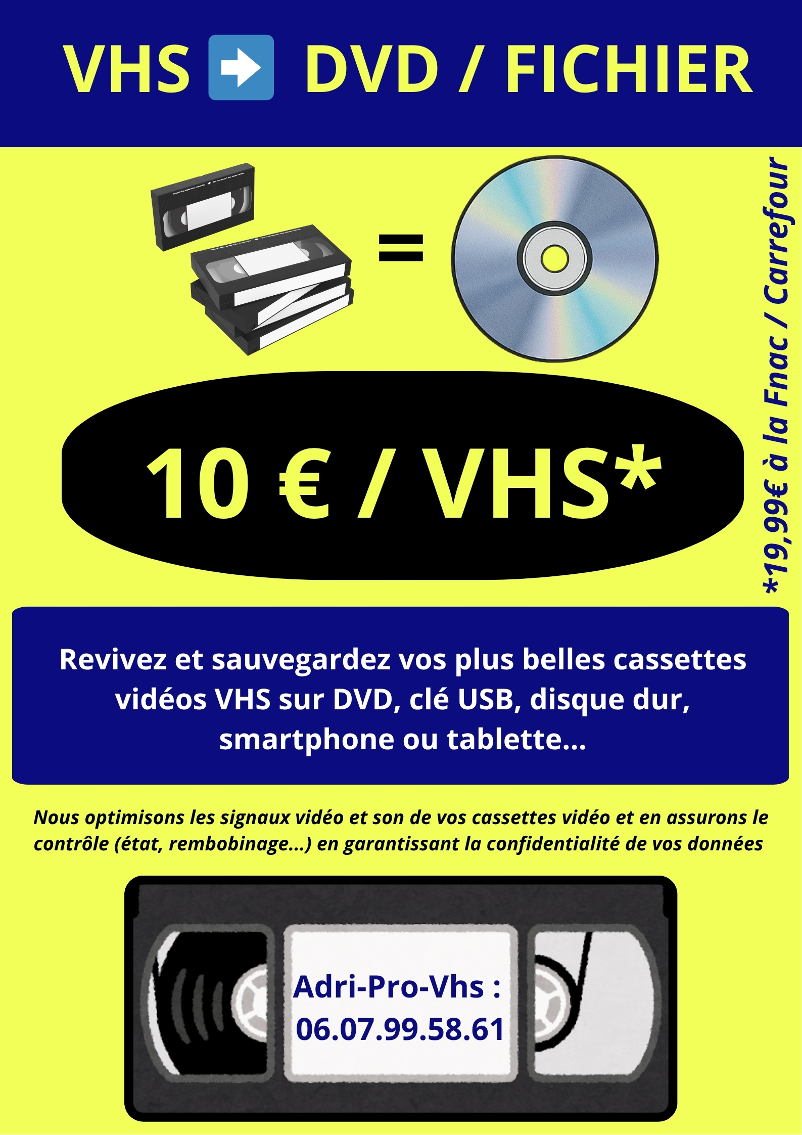 Vos VHS en fichiers/Dvd 0 44000 Nantes