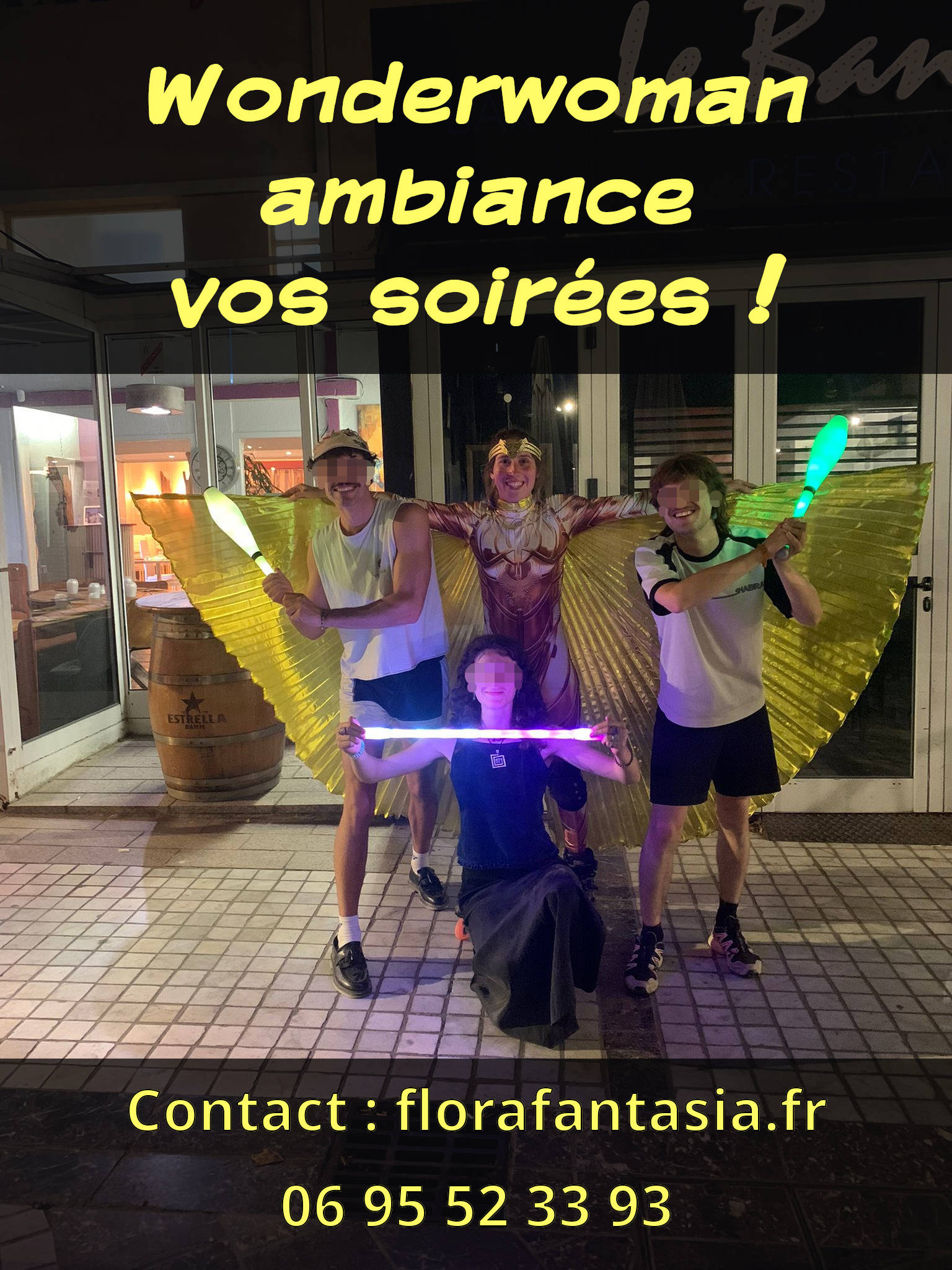 Wonderwoman accueille vos invit&eacute;s _ Spectacle de jonglerie s 0 66650 Banyuls-sur-mer