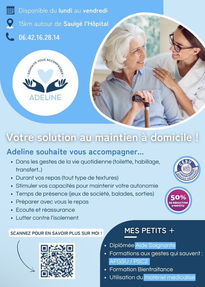 Aide soignante CESU 0 49320 Saulg�-l'h�pital