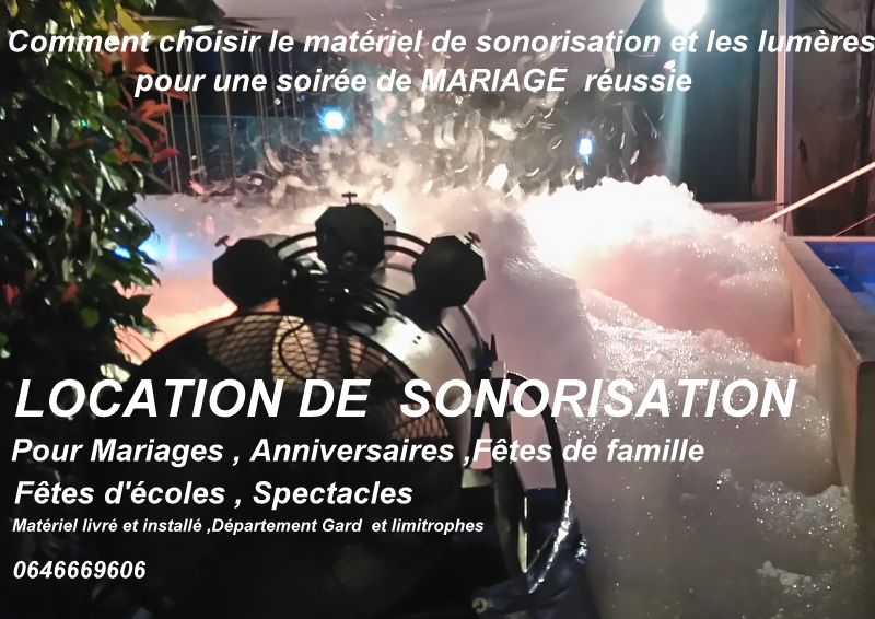 de SONORISATION , &eacute;clairages 0 30900 Nimes