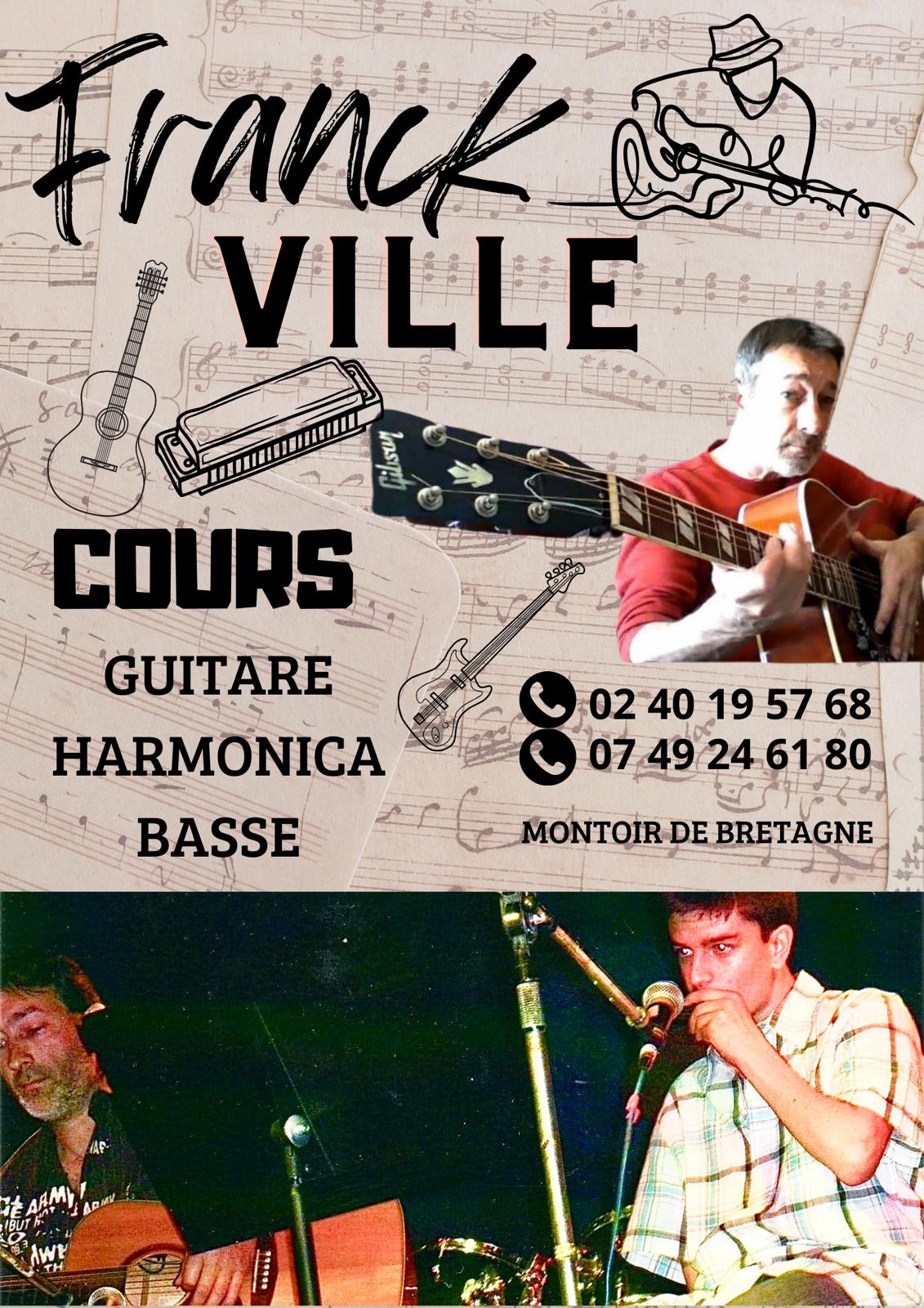 COURS PARTICULIERS DE GUITARE; HARMONICA ET BASSE DEBUTANT 0 44550 Montoir-de-bretagne