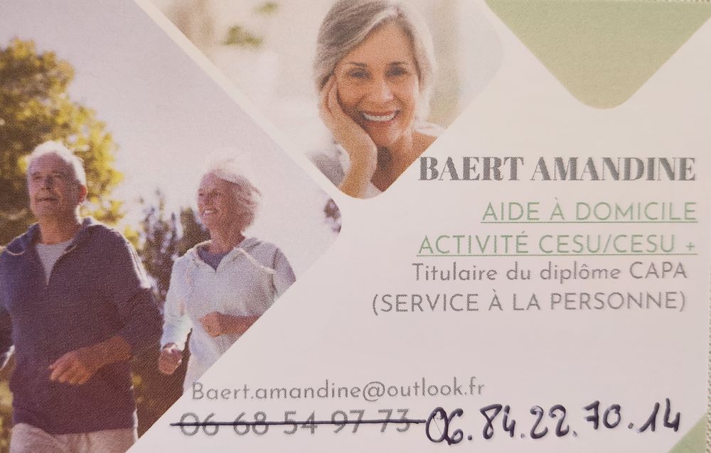 Amandine BAERT,SERVICE AUX PERSONNES ACTIVITE CESU/CESU + 0 74800 La roche-sur-foron