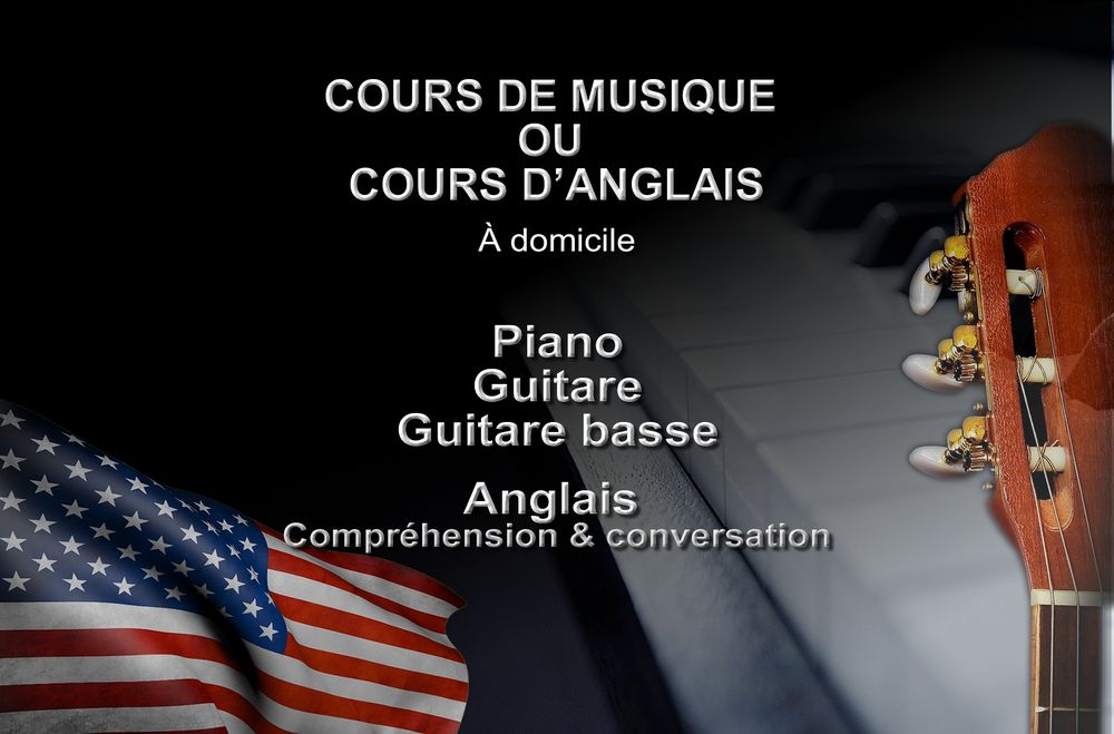 Cours de PIANO - GUITARE - BASSE 20� 0 84500 Boll�ne