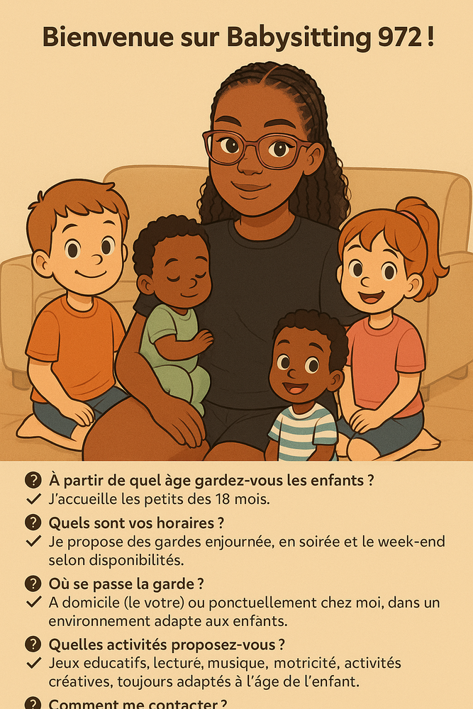 Service babysitting martinique 0 97200 Martinique