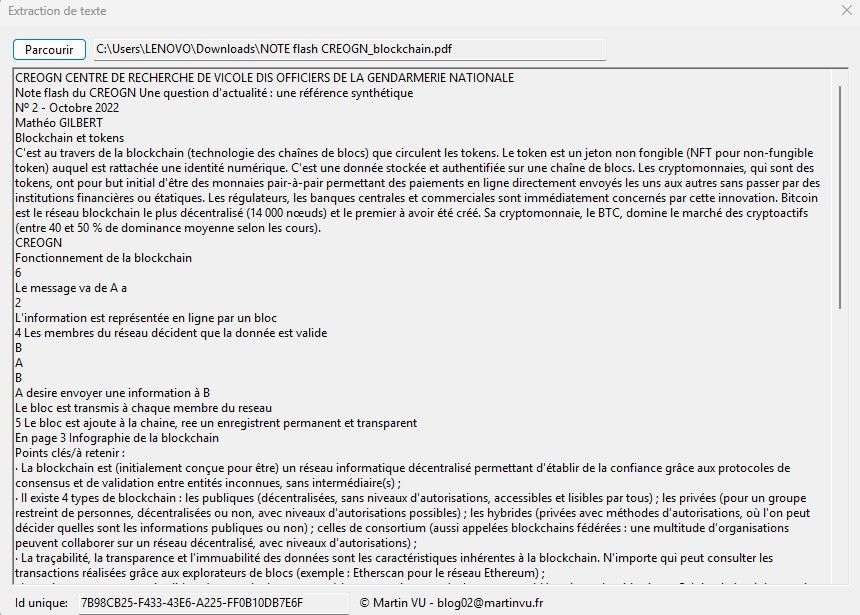 OCR extraction texte 0 75019 Paris