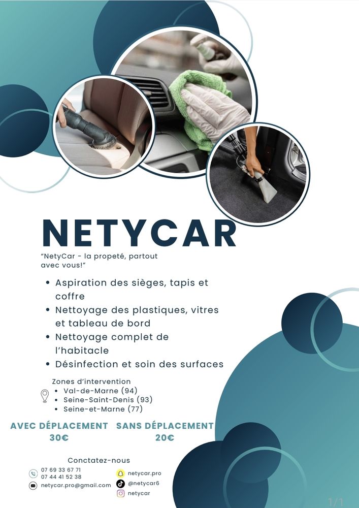 Lavage int&eacute;rieur de voiture 0 94500 Champigny-sur-marne