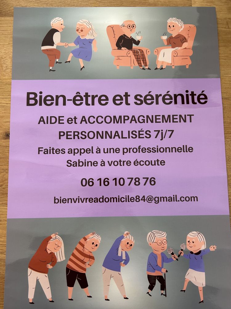 Aide et Accompagnement personnalis&eacute;s 7j/7 0 84390 Aurel