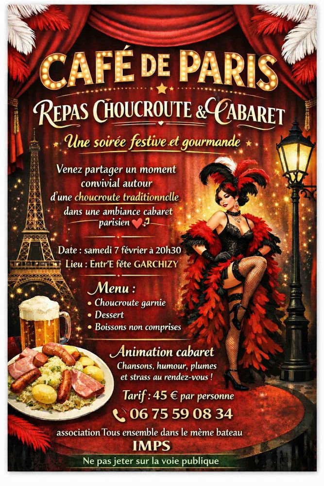 Repas spectacle cabaret 0 58600 Garchizy