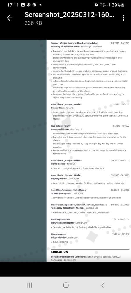 Aide Soignant &agrave; Domicile 6 Days 1400 Euro Certifications 0 75001 Paris