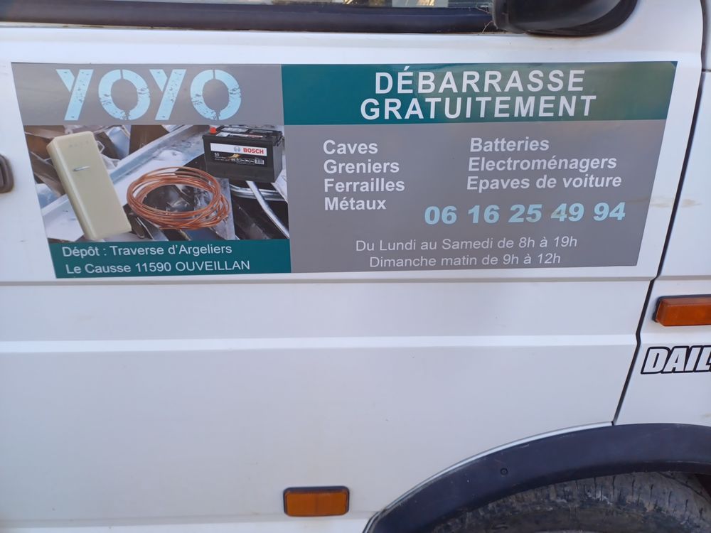 Yoyo d&eacute;barrass&eacute; gratuitement Caves garage maison et remise f 0  (11509)