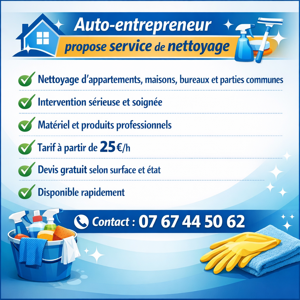 Entreprise de Nettoyage -bureaux/appartement/fin de chantier 0 33310 Lormont