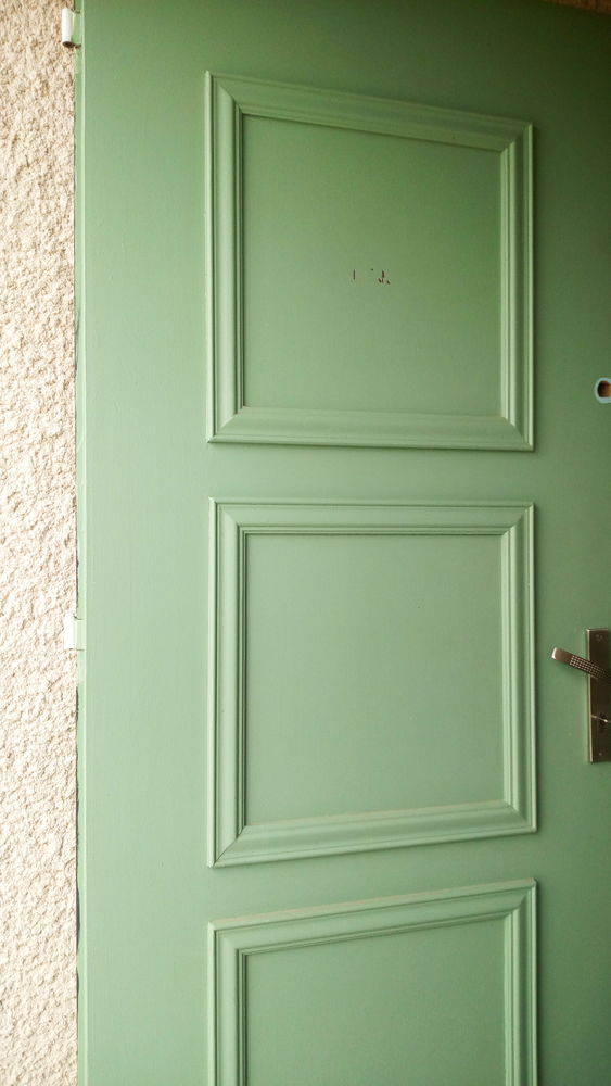 Porte d entr&eacute;e bois rouge pleine 0 26250 Livron-sur-dr�me