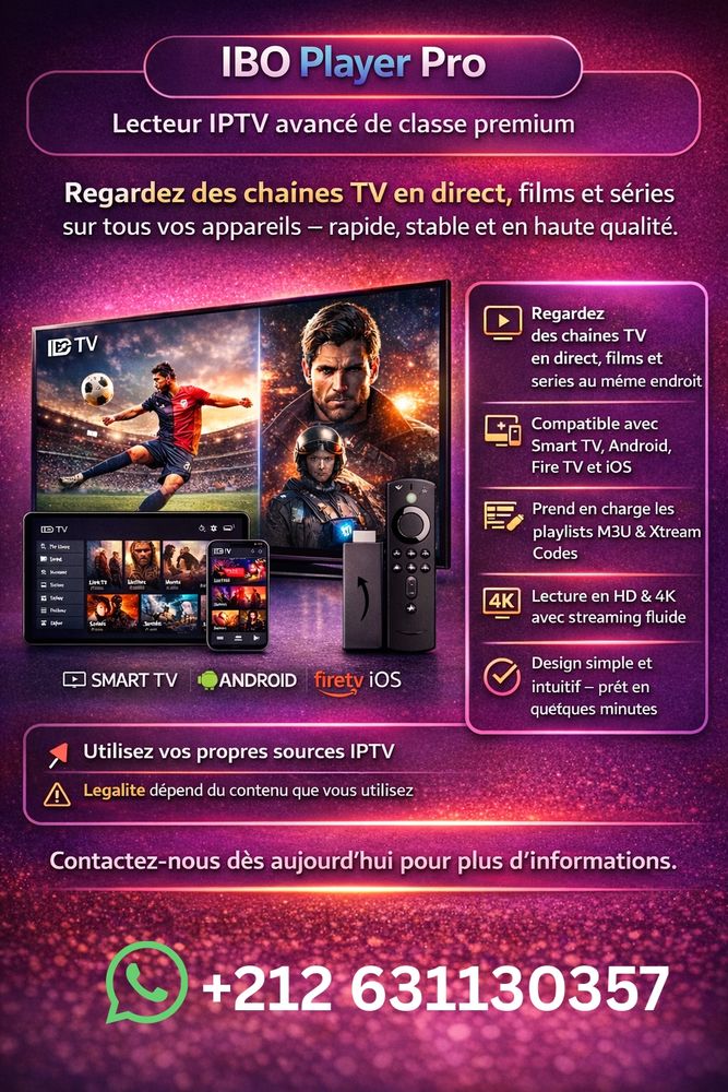 IBO Player Pro - Application IPTV premium pour la t&eacute;l&eacute;vision 0 69009 Lyon