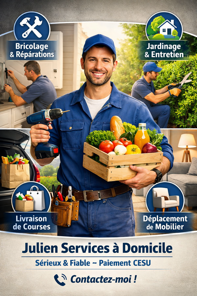 Aide &agrave; domicile, bricolage et personne de confiance 0 79000 Niort