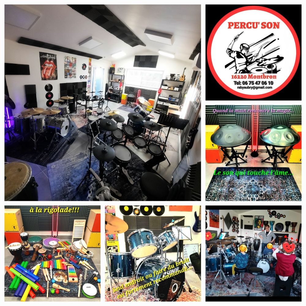 Cours musique Montbron: batterie, djemb&eacute;, handpan, cajon... 0 16220 Montbron
